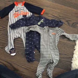 Set of 3 newborn PJs